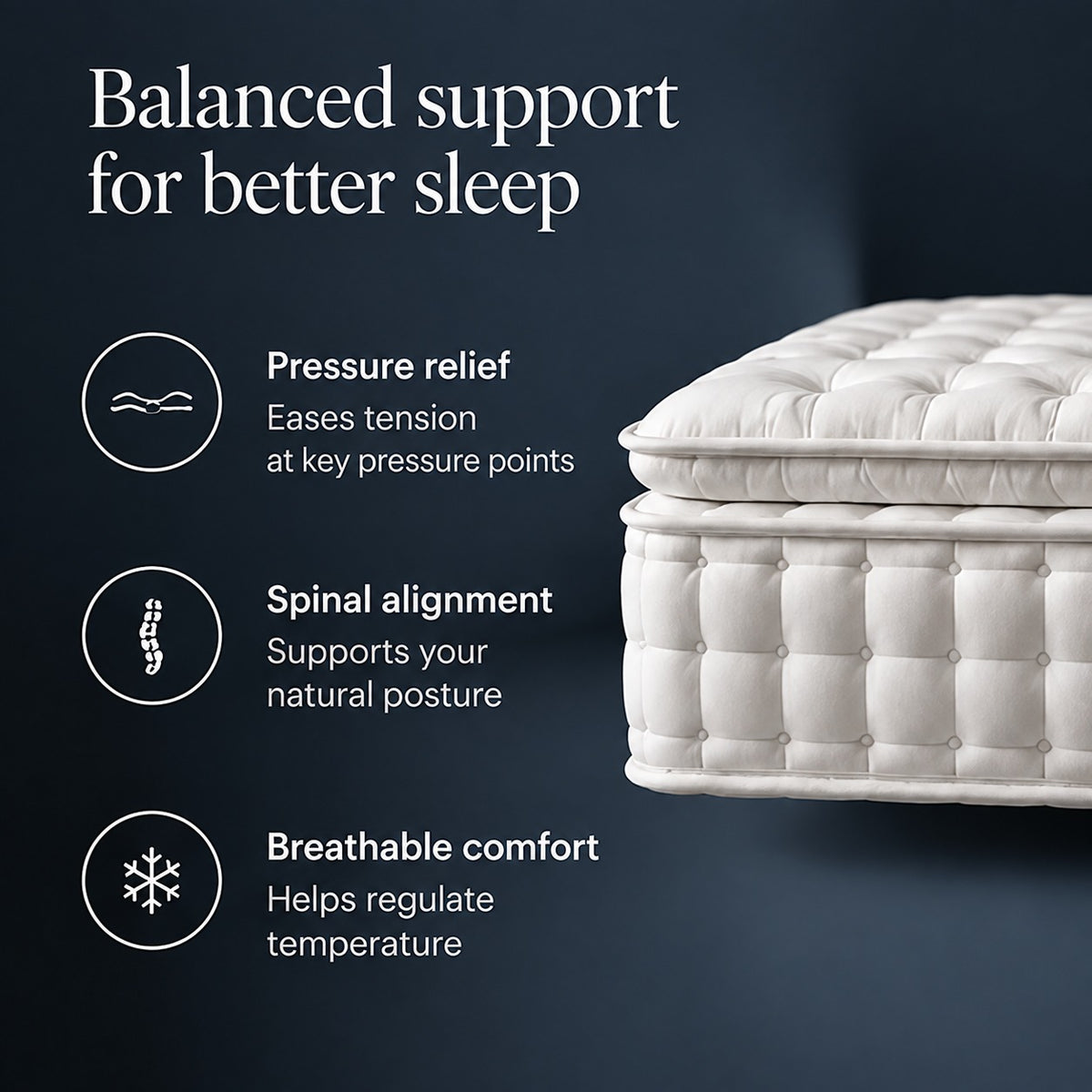3000 Pocket Spring Pillowtop Mattress - Medium Firm