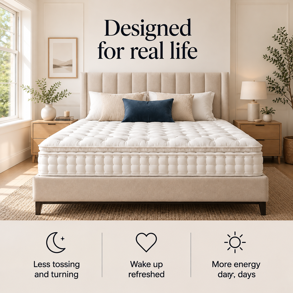 3000 Pocket Spring Pillowtop Mattress - Medium Firm